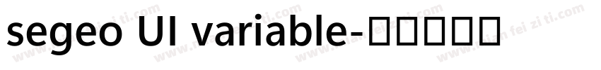 segeo UI variable字体转换